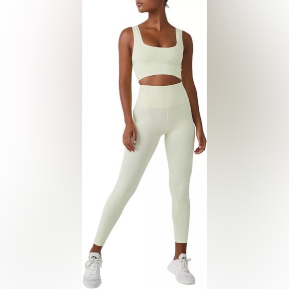 Free People Pants - Free People Movement Revolve Good Karma Legging in Whipped Lime, NWT